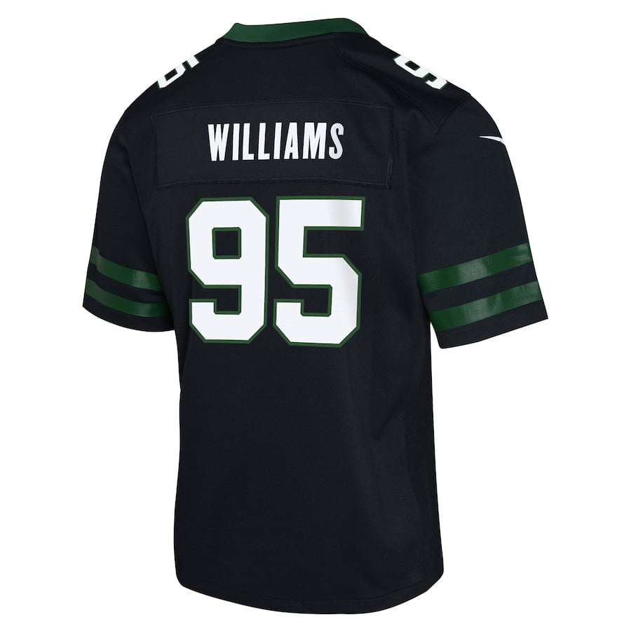 Quinnen Williams 95 New York Jets Alternate Game Legacy Black NFL Jersey Youth