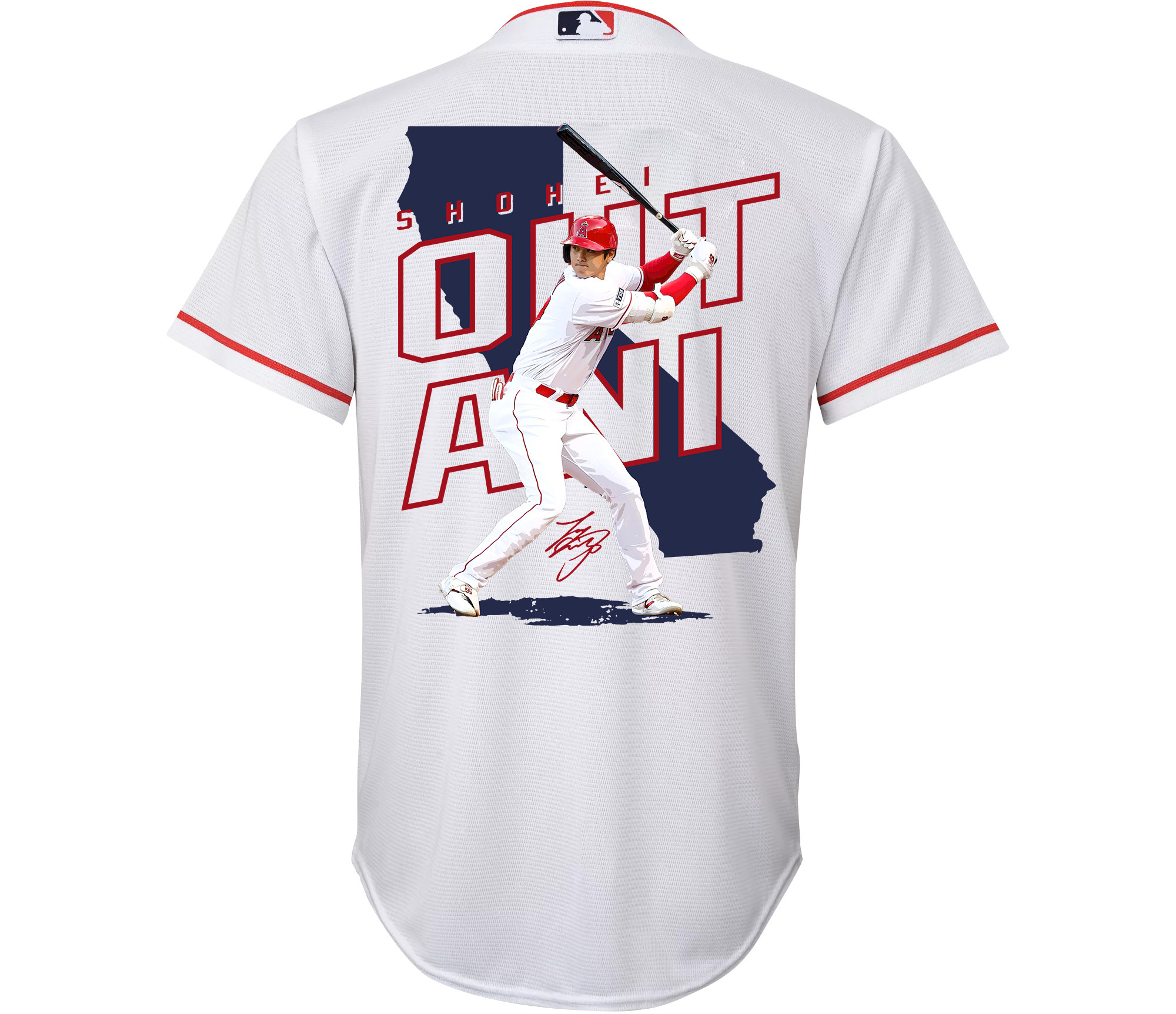 Shohei Ohtani 17 Los Angeles Angels Signed Map 2023 Home Player White MLB Jersey Youth