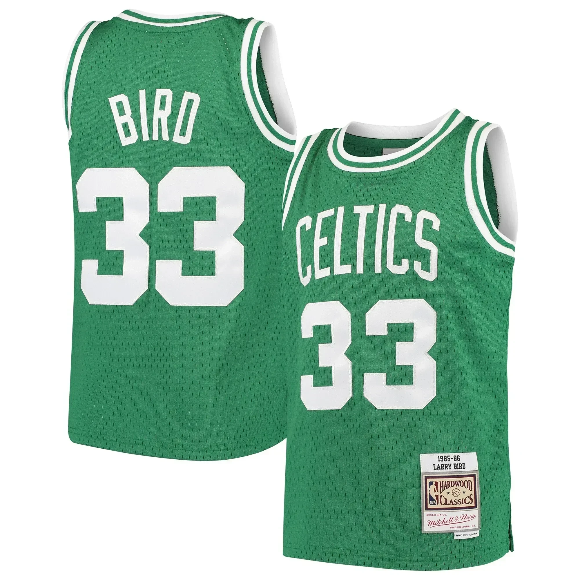 Larry Bird Boston Celtics Mitchell&Nes Hardwood Classics Swingman Throwback Kelly Green NBA Jersey Youth