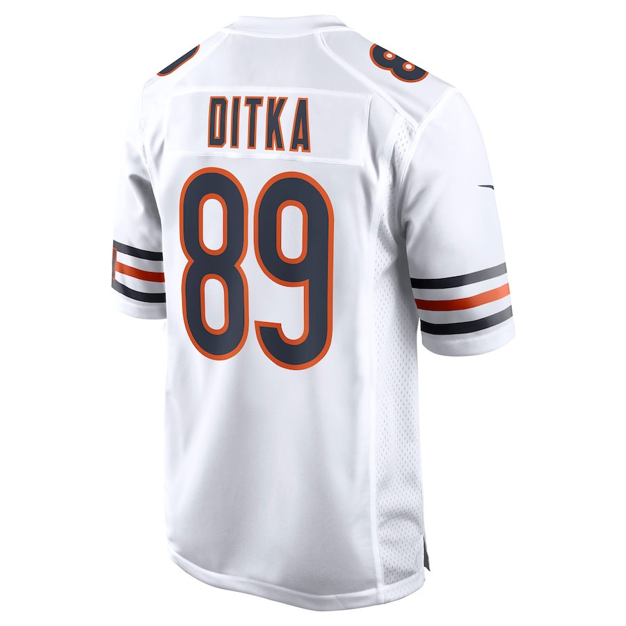 Mike Ditka 89 Chicago Bears Retired Game White NFL Jersey Men's