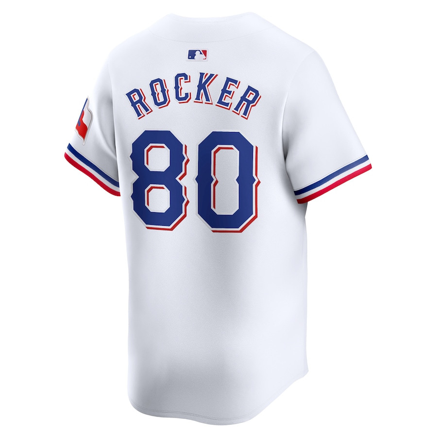 Kumar Rocker 80 Texas Rangers Home Limited Player White MLB Jersey Men's