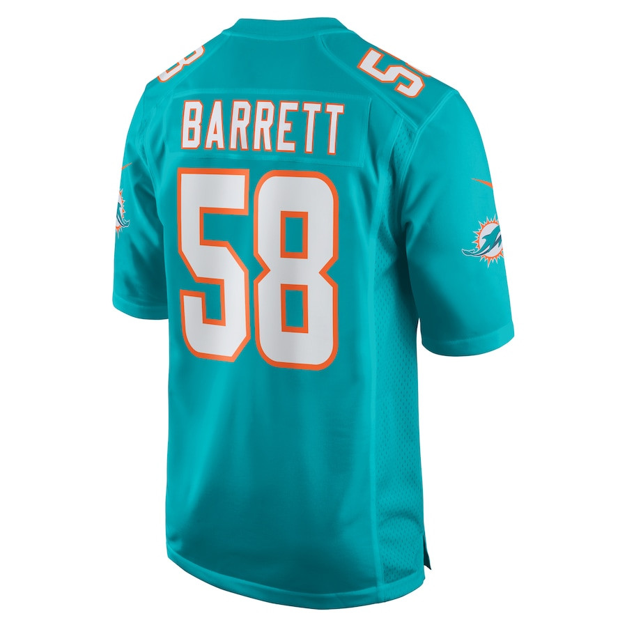 Shaquil Barrett 58 Miami Dolphins Game Aqua NFL Jersey Men's