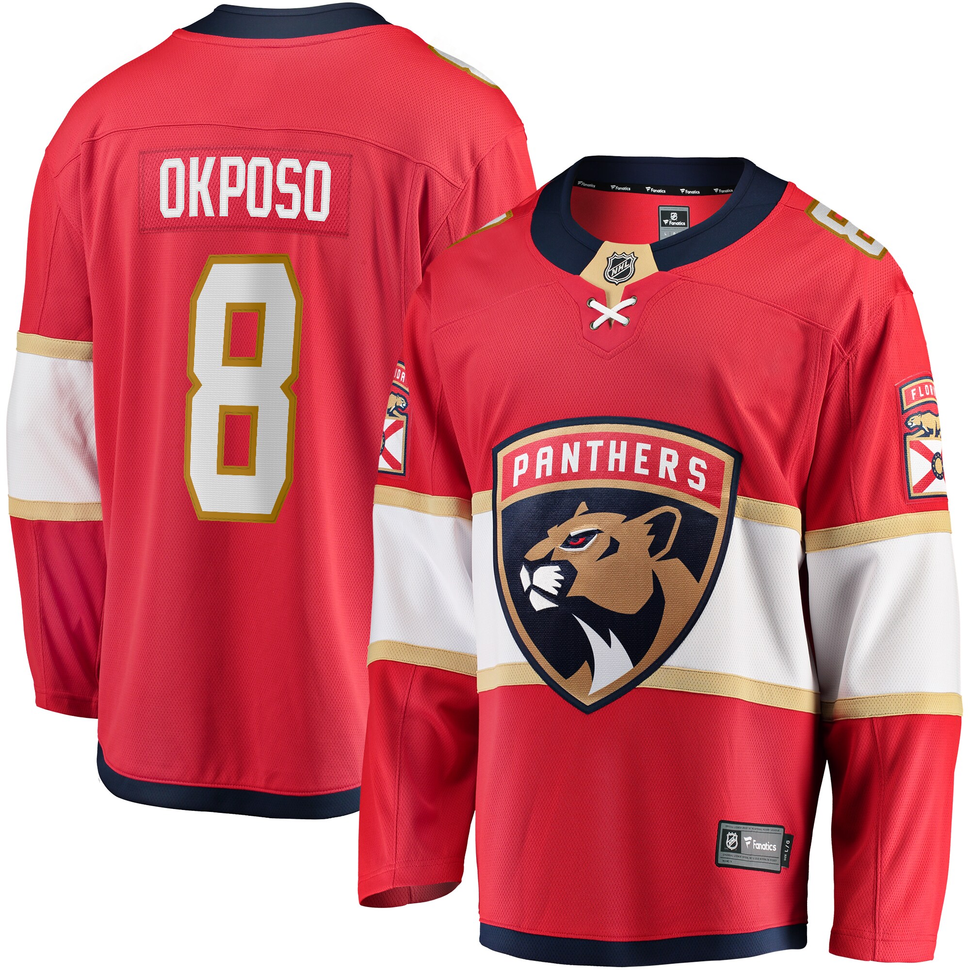 Florida Panthers Kyle Okposo Red Home Premier Breakaway Player NHL Jersey Men's
