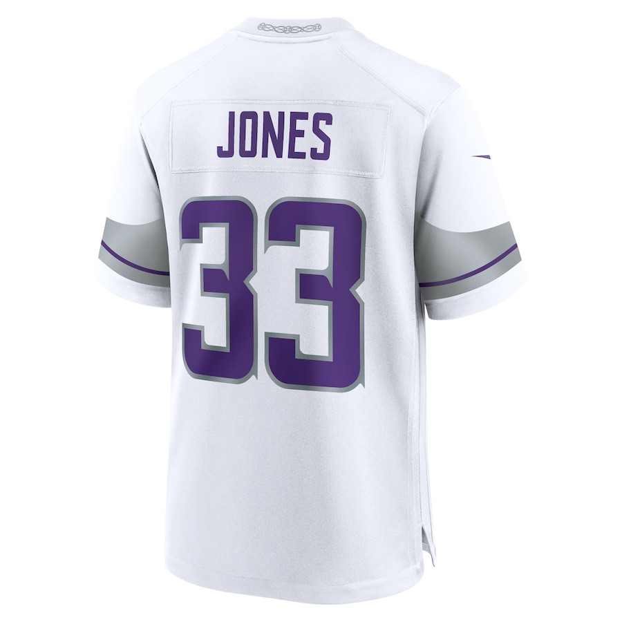 Aaron Jones 33 Minnesota Vikings Alternate Game White NFL Jersey Men's