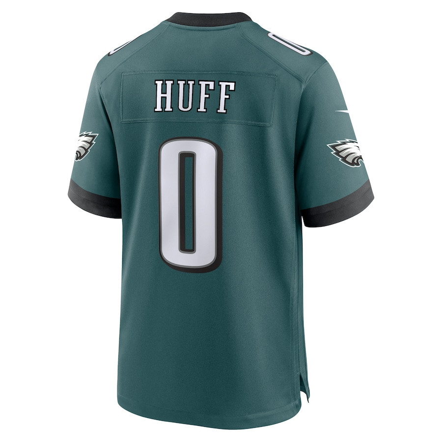 Bryce Huff #0 Philadelphia Eagles Super Bowl LIX Midnight Green NFL Jersey Youth