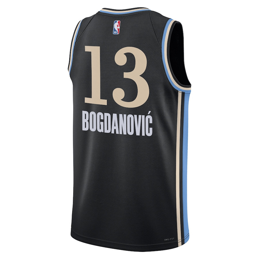 Bogdan Bogdanovic 13 Atlanta Hawks 2023/24 City Edition Swingman Black NBA Jersey Men's