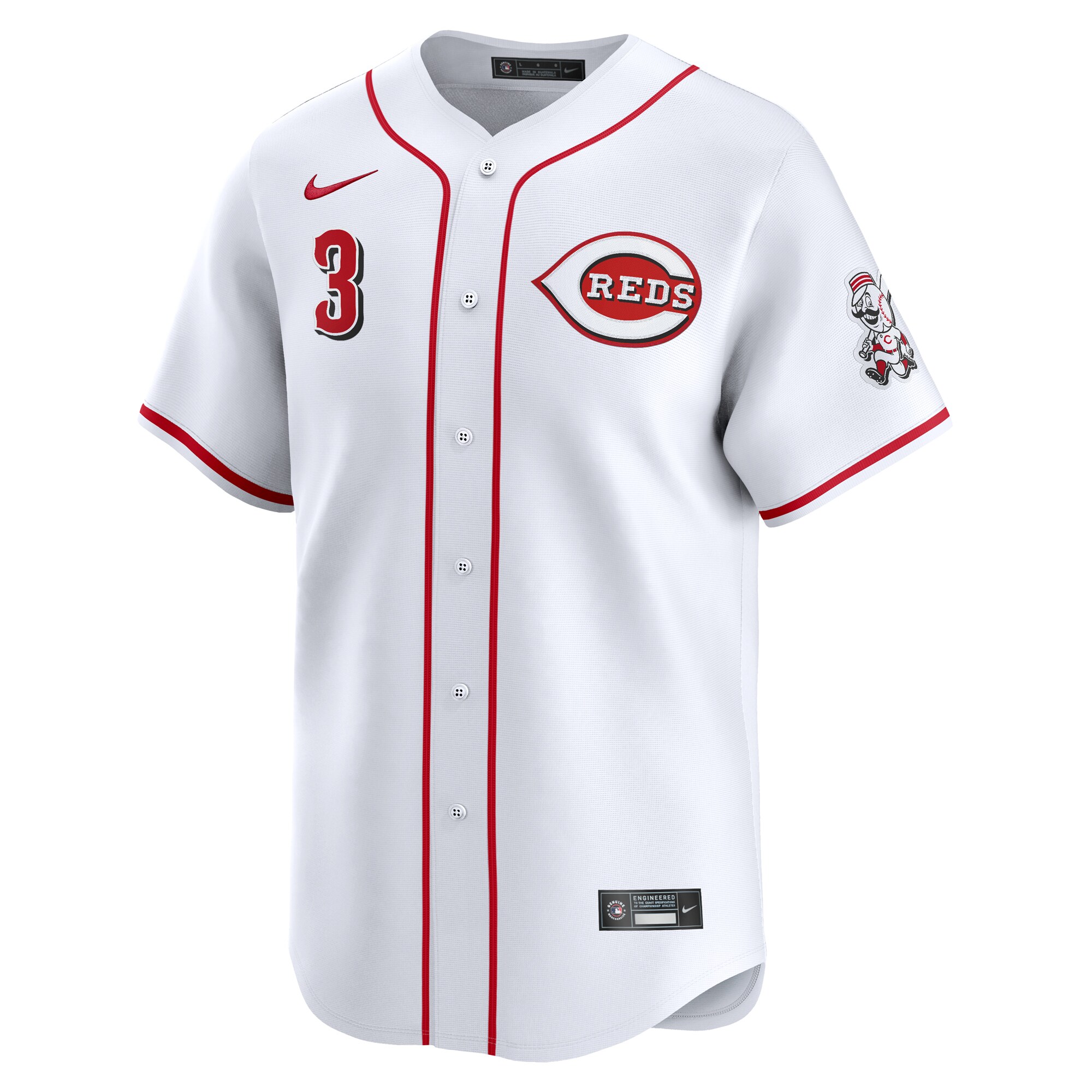 Cincinnati Reds Jeimer Candelario White Home Limited Player MLB Jersey Men's