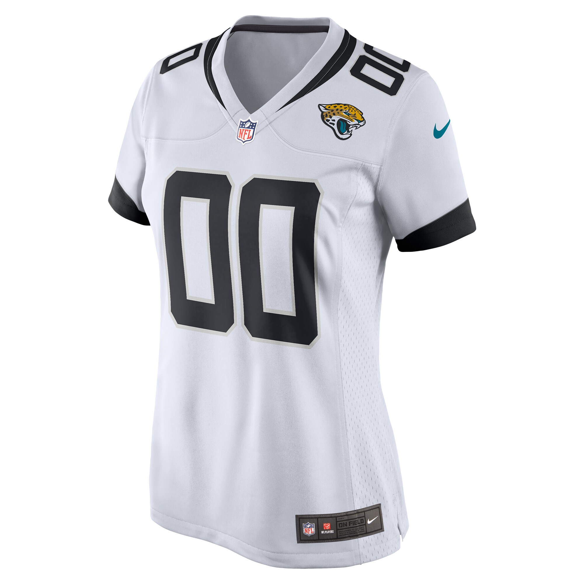 White Jacksonville Jaguars Custom Game NFL Jersey Women's