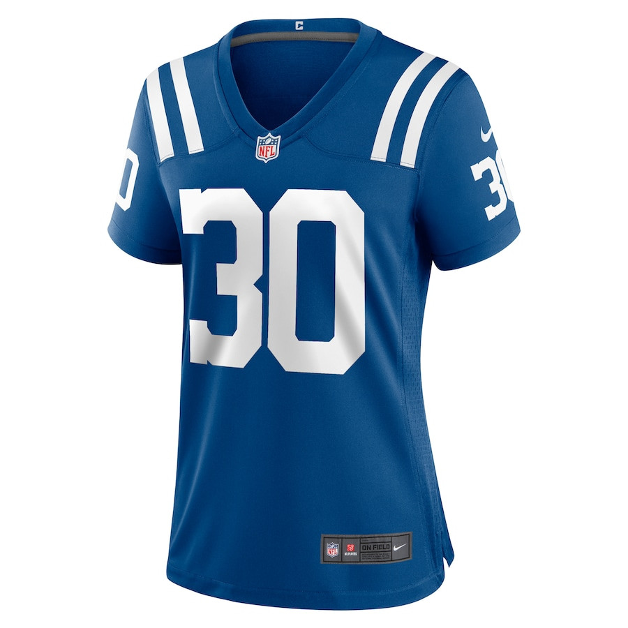 Jaylin Simpson 30 Indianapolis Colts Game Royal NFL Jersey Women's