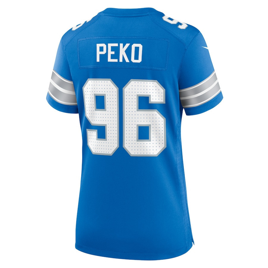 Kyle Peko #96 Detroit Lions Super Bowl LIX Blue NFL Jersey Women's