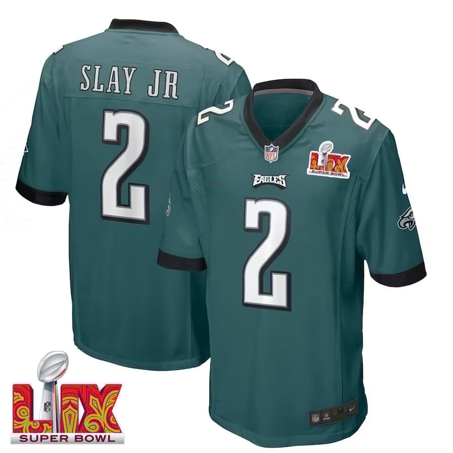 Darius Slay Jr. #2 Philadelphia Eagles Super Bowl LIX Midnight Green NFL Jersey Youth