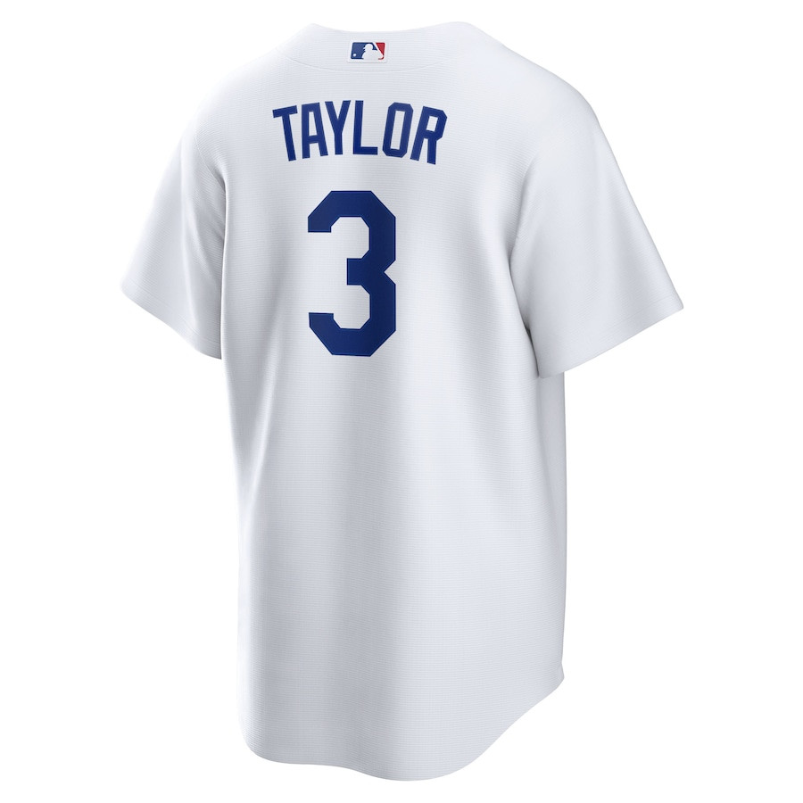 Chris Taylor 3 Los Angeles Dodgers White MLB Jersey Men's