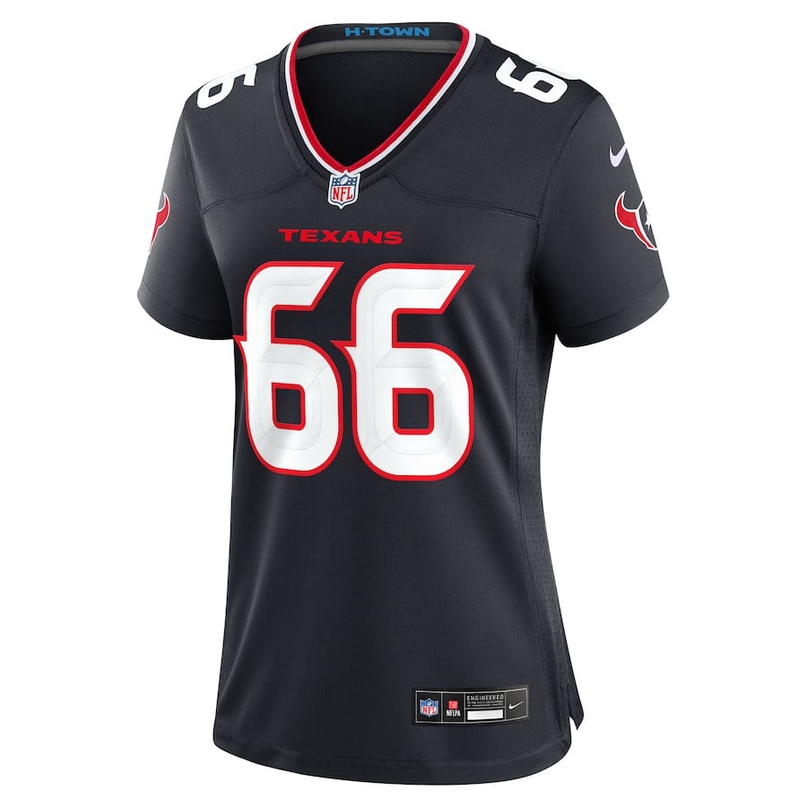 Kilian Zierer 66 Houston Texans Team Game Navy NFL Jersey Women's
