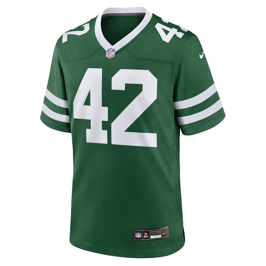 Thomas Hennessy 42 New York Jets Team Game Legacy Green NFL Jersey Men's