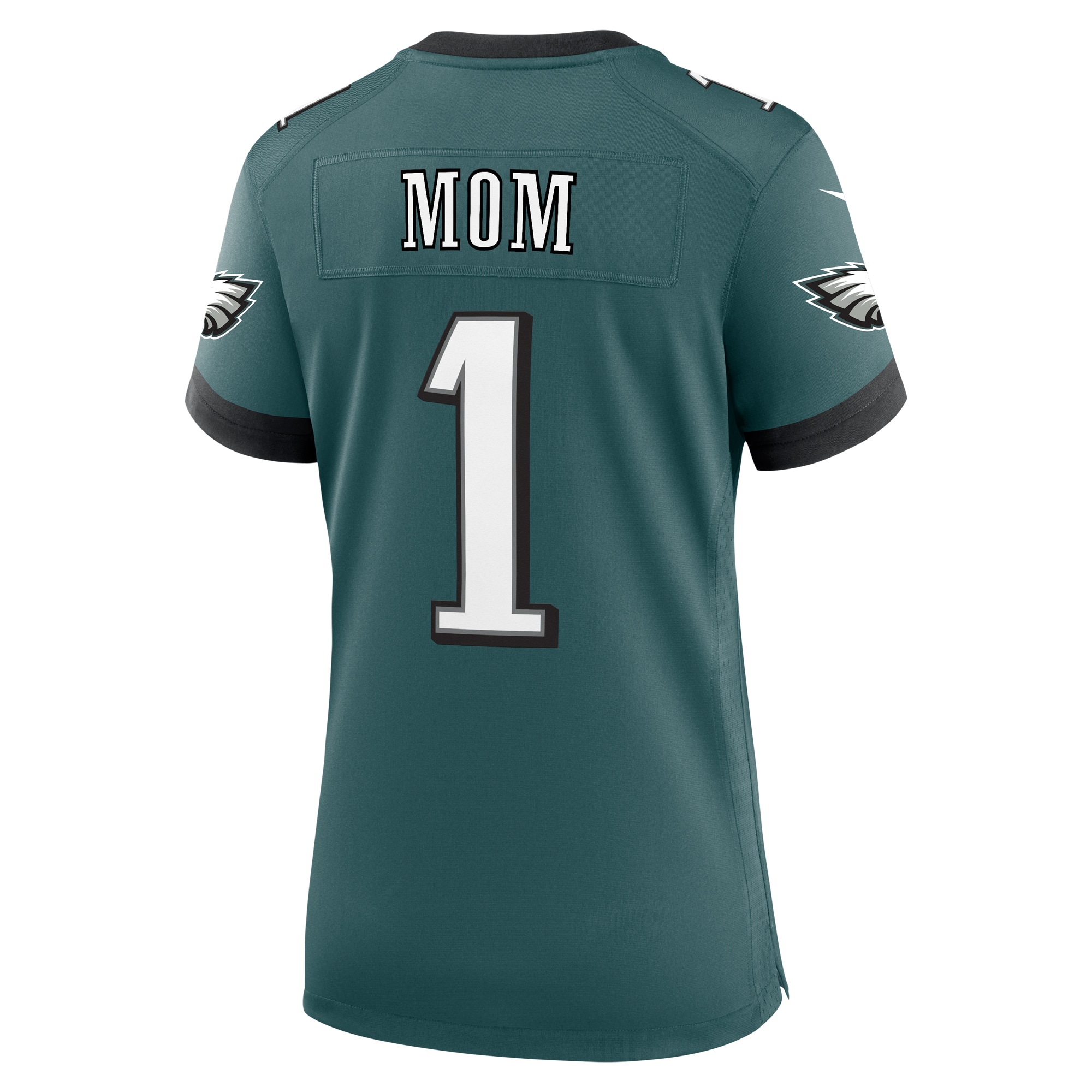Philadelphia Eagles Midnight Green #1 Mom Game NFL Jersey Women's
