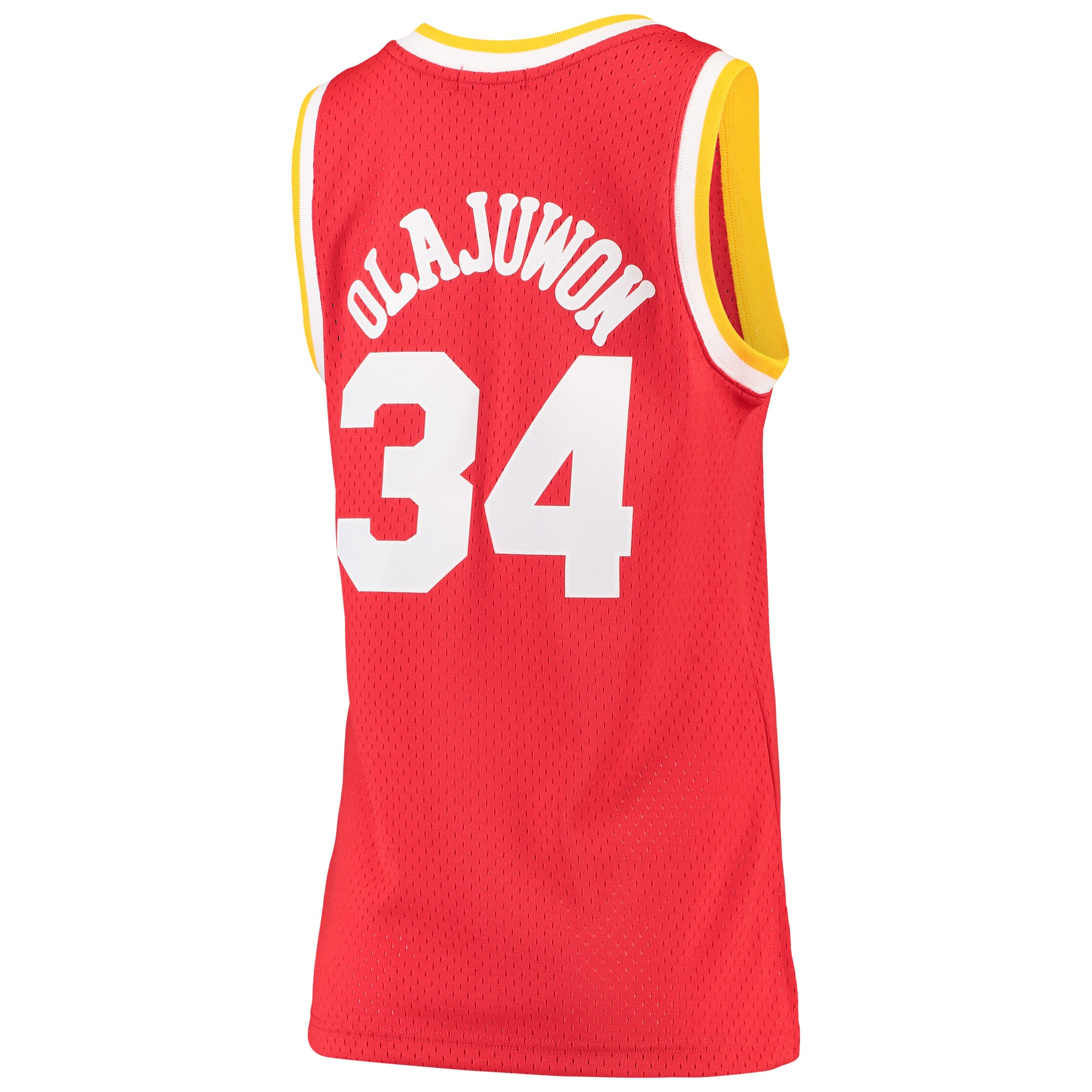 Mitchell Ness Hakeem Olajuwon Red Houston Rockets 1993-94 Hardwood Classics Swingman NBA Jersey Women's