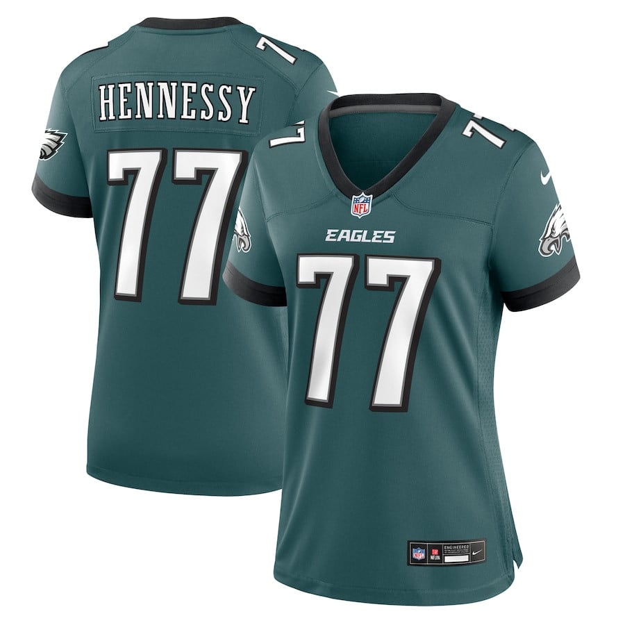 Matt Hennessy 77 Philadelphia Eagles Game Midnight Green NFL Jersey Women's