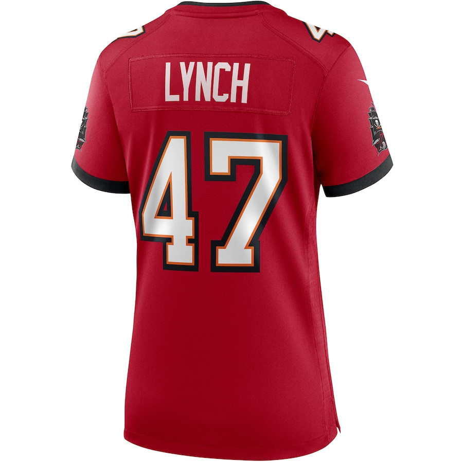 John Lynch 47 Tampa Bay Buccaneers Game Retired Red NFL Jersey Women's