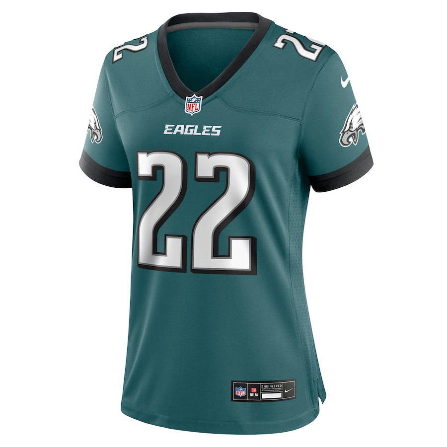 Kelee Ringo 22 Philadelphia Eagles Team Game Midnight Green NFL Jersey Women's
