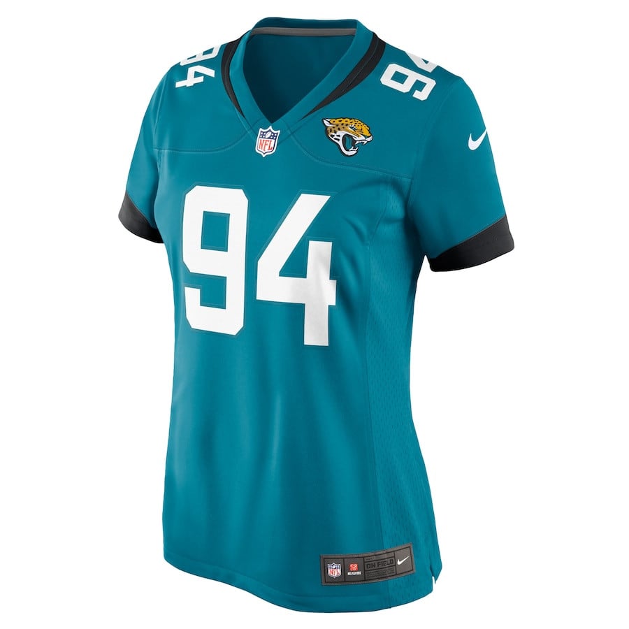 Maason Smith 94 Jacksonville Jaguars Game Teal NFL Jersey Women's