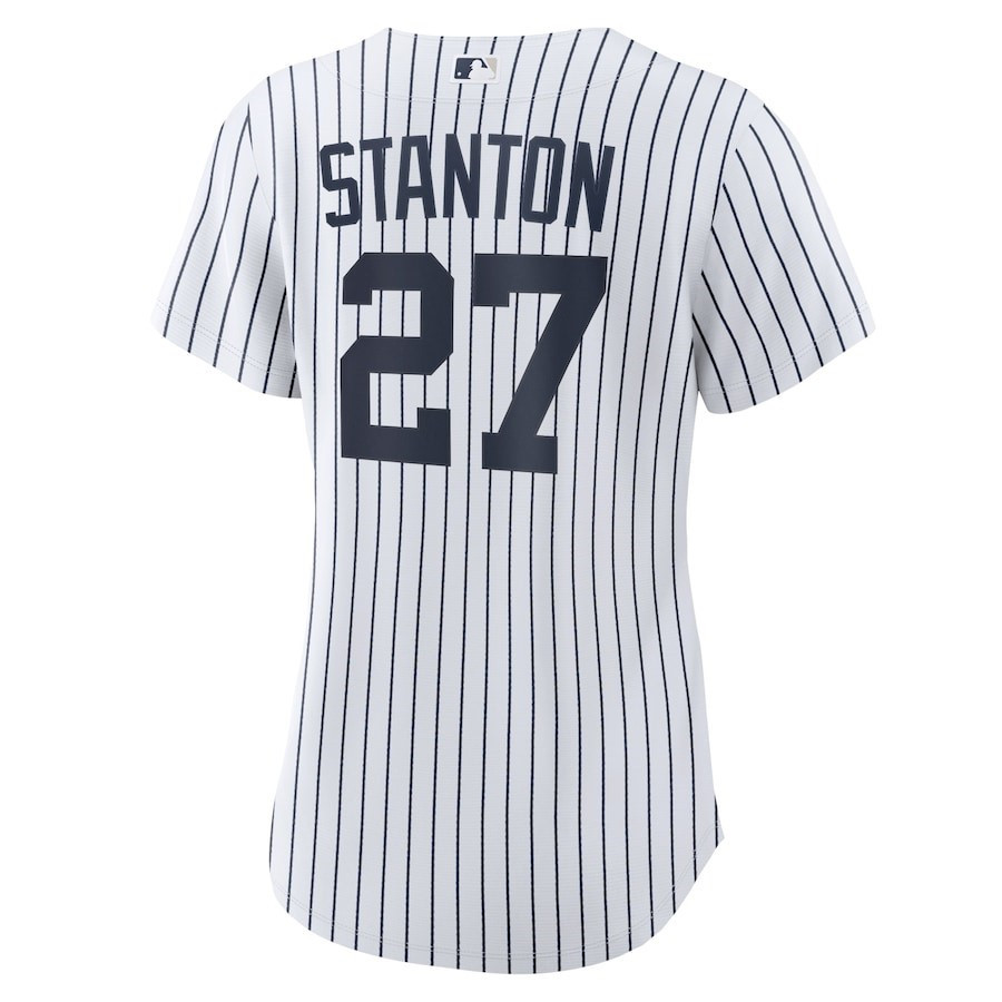 Giancarlo Stanton 27 New York Yankees Home Player White MLB Jersey Women's