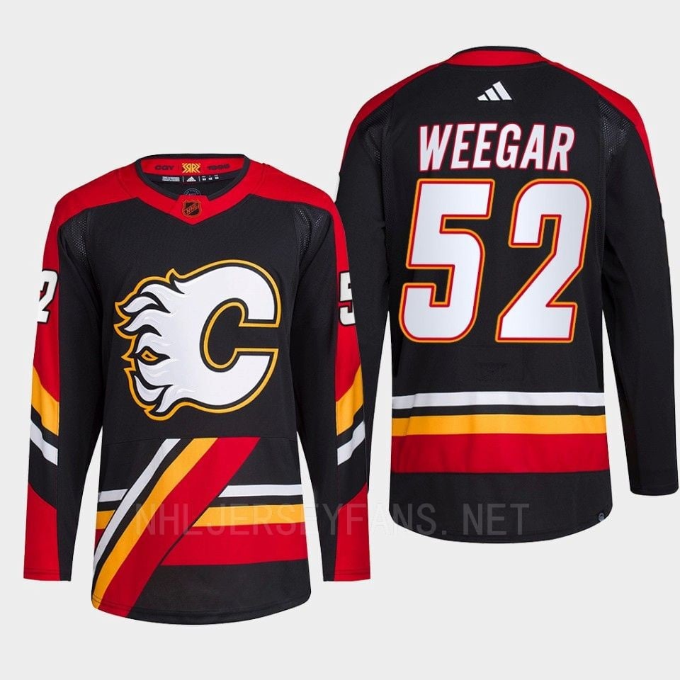 MacKenzie Weegar 52 Reverse Retro 2.0 Calgary Flames Black 2022 Primegreen NHL Jersey Men's