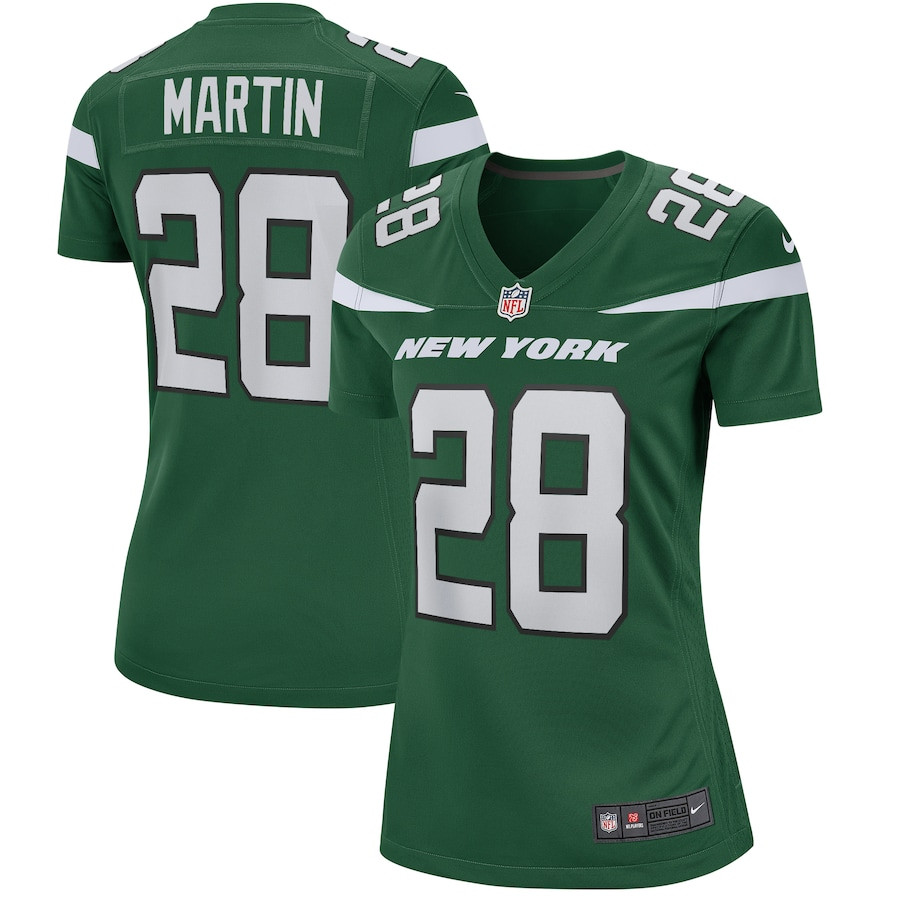 Curtis Martin 28 New York Jets Game Retired Gotham Green NFL Jersey Women's
