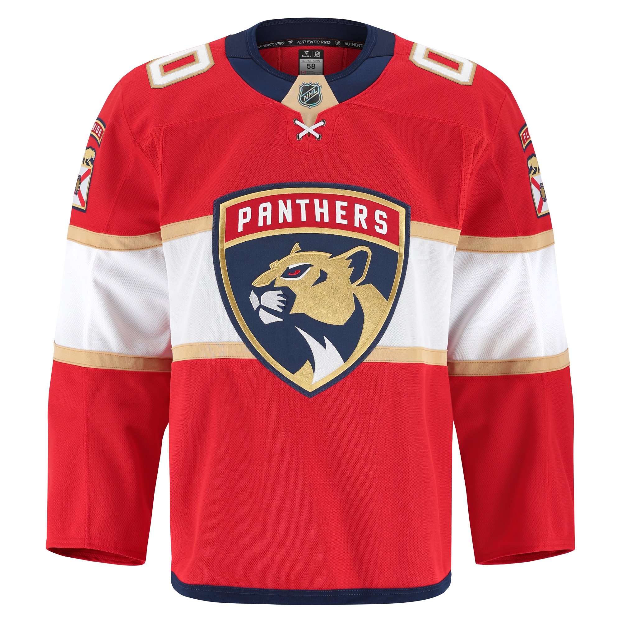 Florida Panthers Red Home Pro Custom NHL Jersey Men's