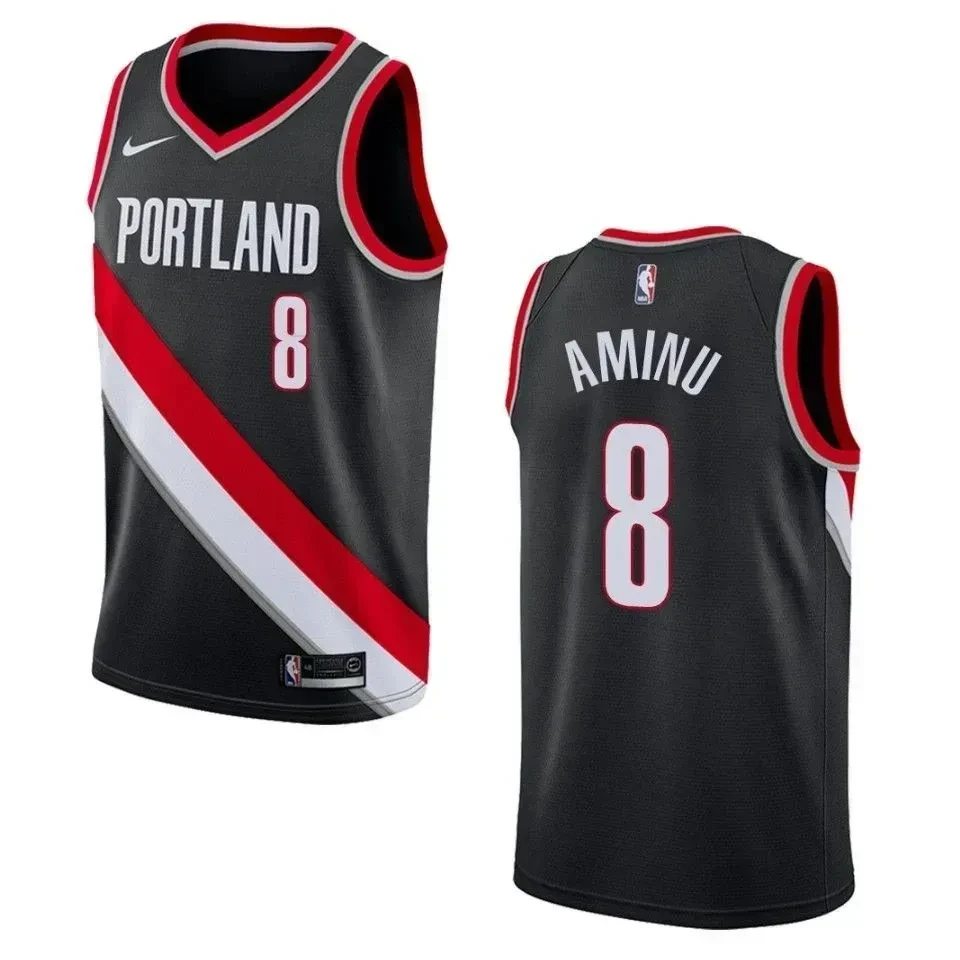 Portland Trail Blazers 8 Al-farouq Aminu Icon Swingman Black NBA Jersey Men's