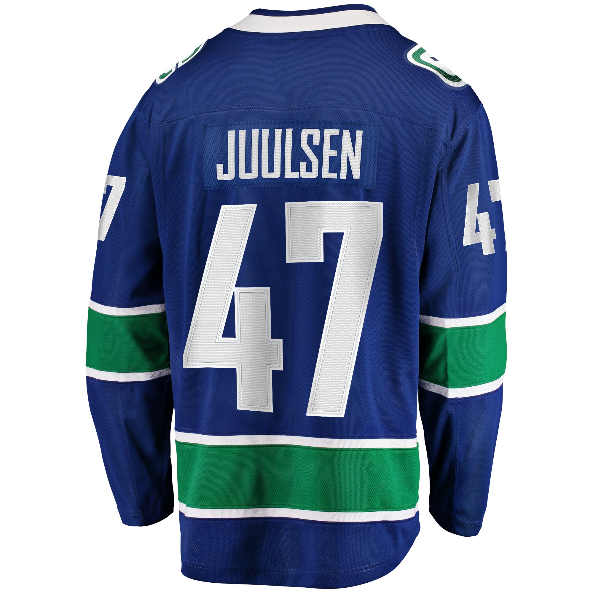 Vancouver Canucks Noah Juulsen Blue Home Premier Breakaway Player NHL Jersey Men's