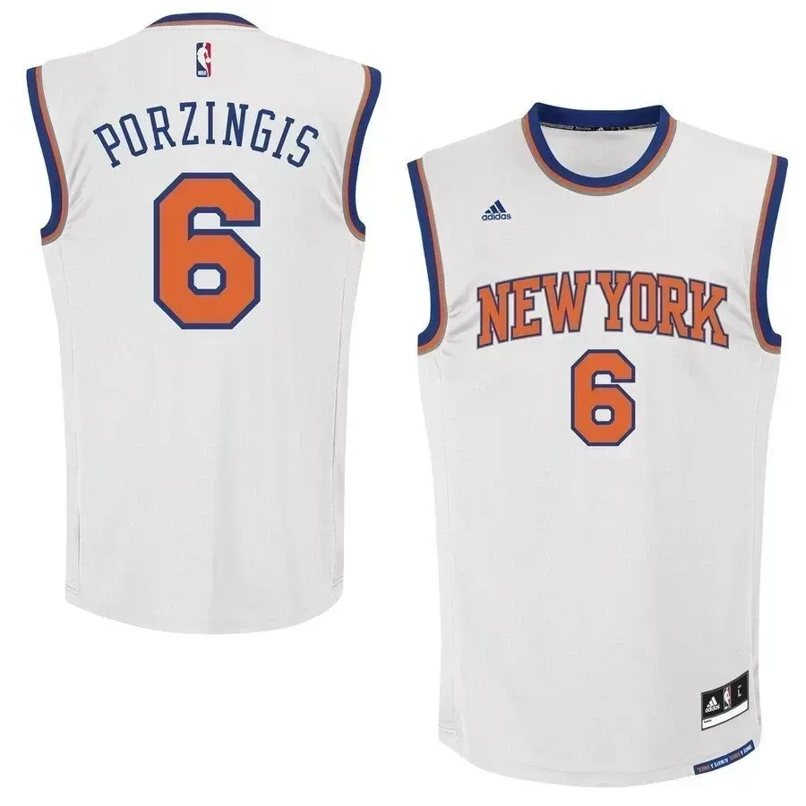 Kristaps Porzingis New York Knicks White NBA Jersey Men's