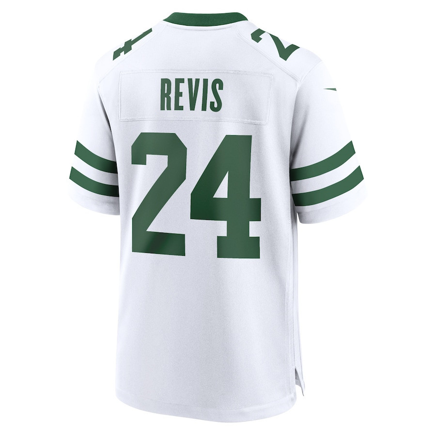 Darrelle Revis 24 New York Jets Game Retired Player White NFL Jersey Men's