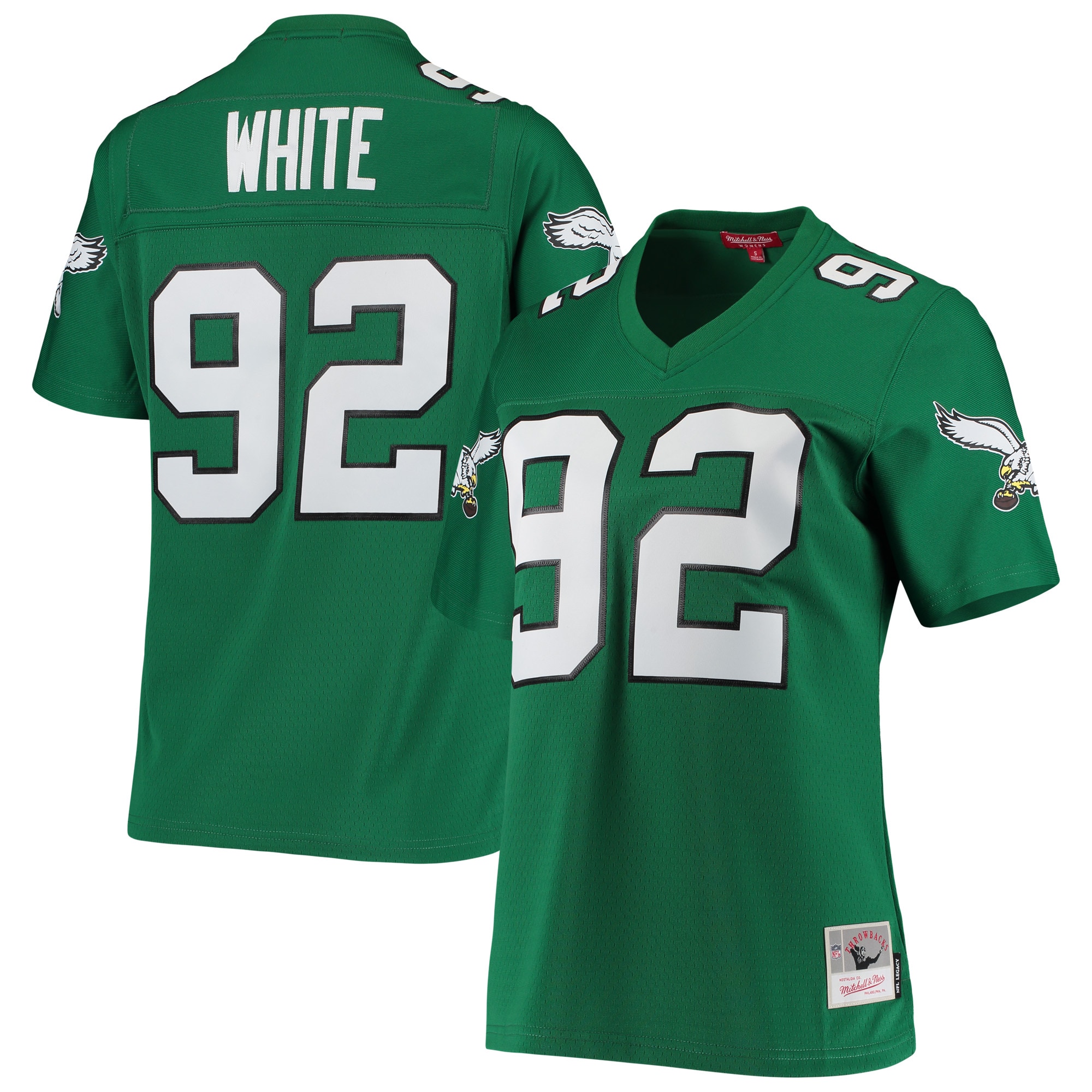 Philadelphia Eagles Reggie White Mitchell Ness Kelly Green 1990 Legacy NFL Jersey Women's