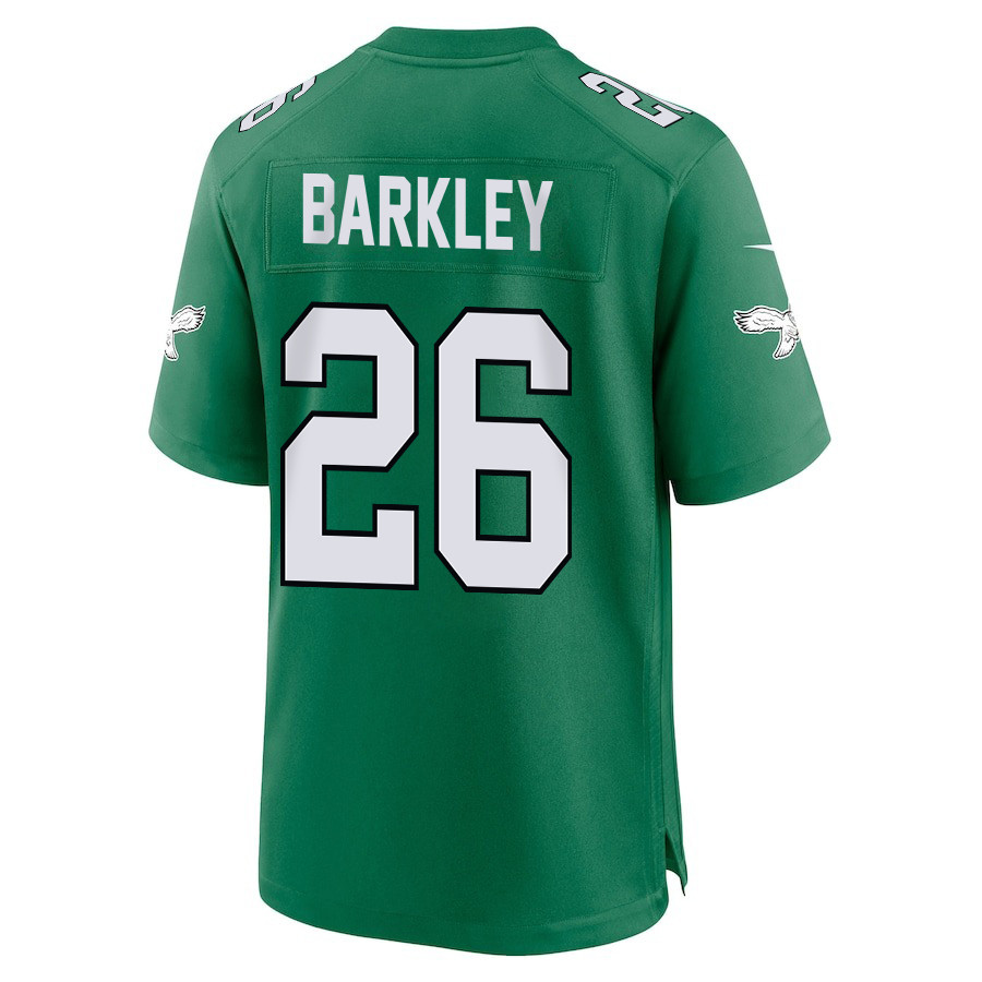Saquon Barkley 26 Philadelphia Eagles Alternate Game Kelly Green NFL Jersey Men's