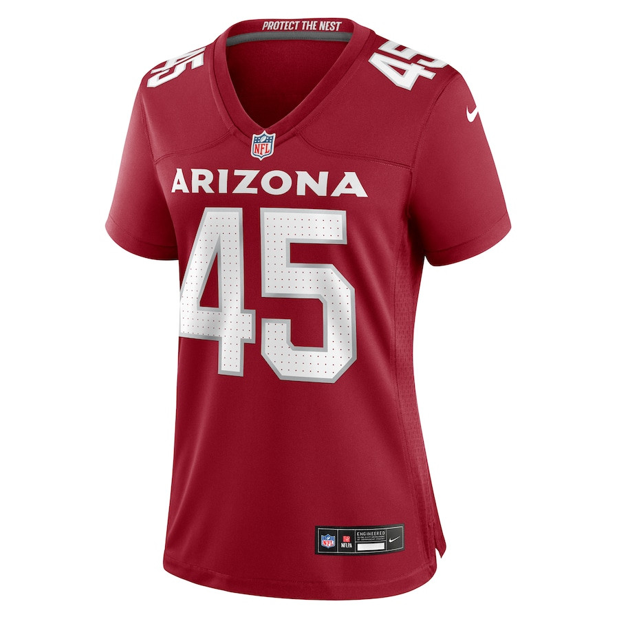 Dennis Gardeck 45 Arizona Cardinals Game Cardinal NFL Jersey Women's