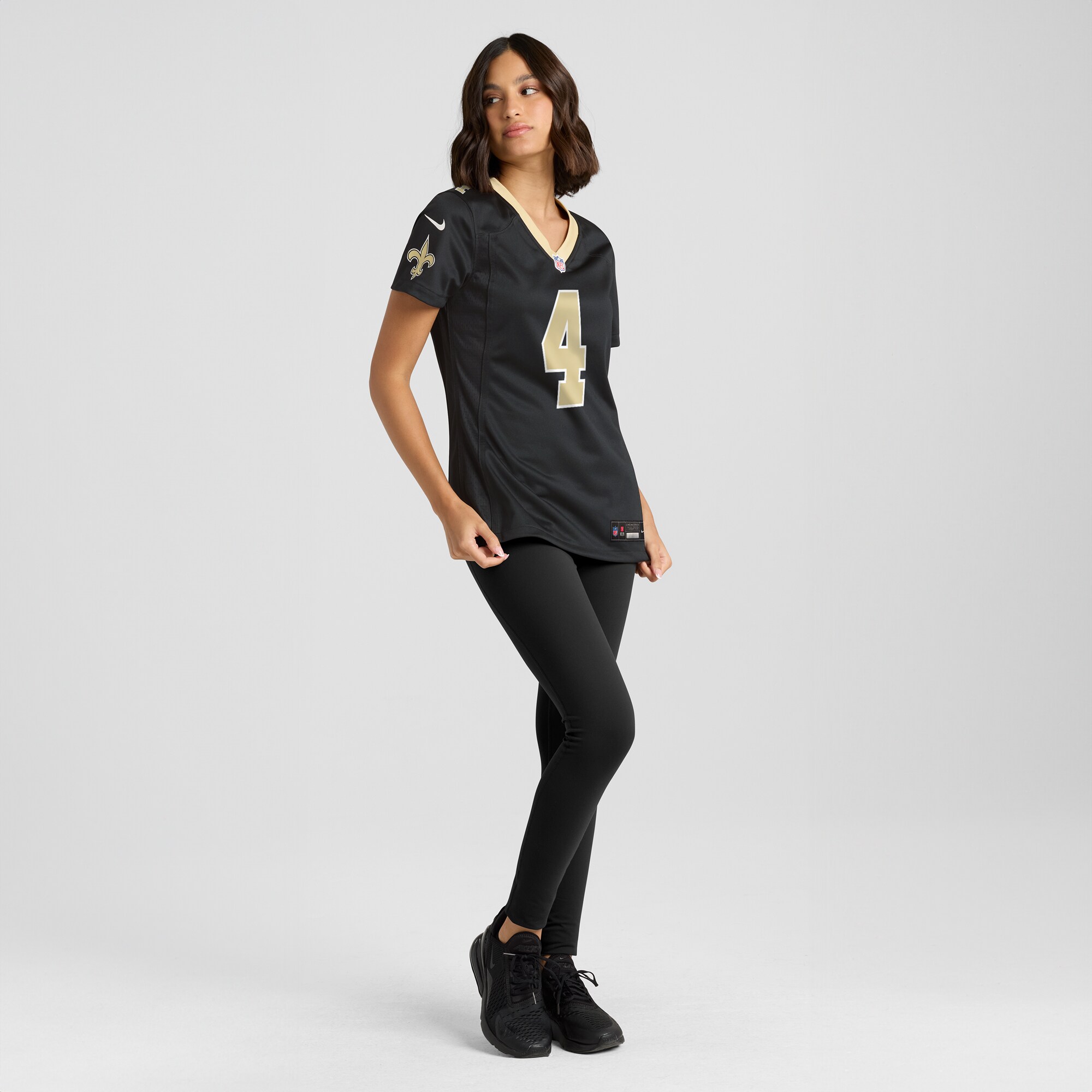 New Orleans Saints Derek Carr Black Game NFL Jersey Women's