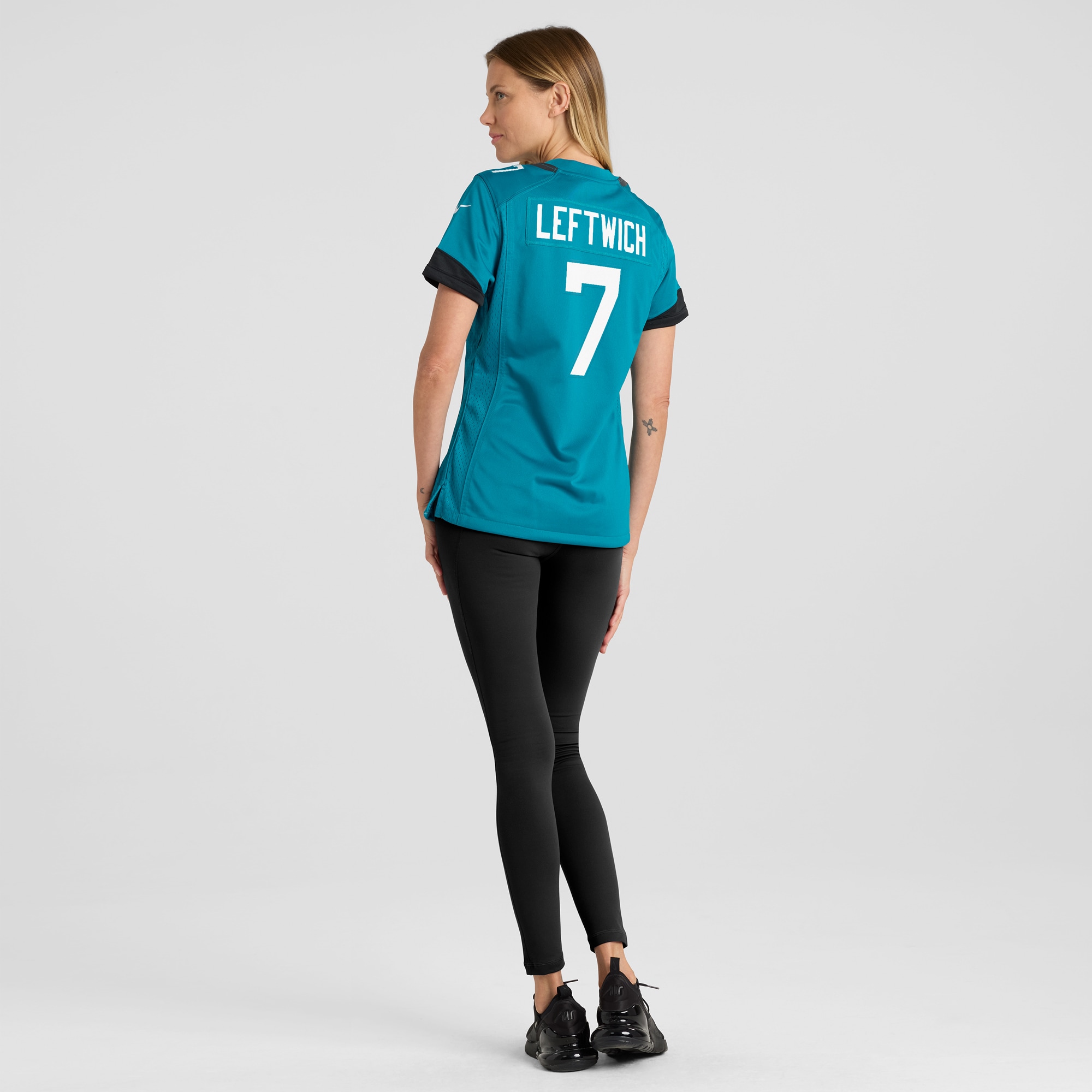 Jacksonville Jaguars Byron Leftwich Teal Retired Player Game NFL Jersey Women's