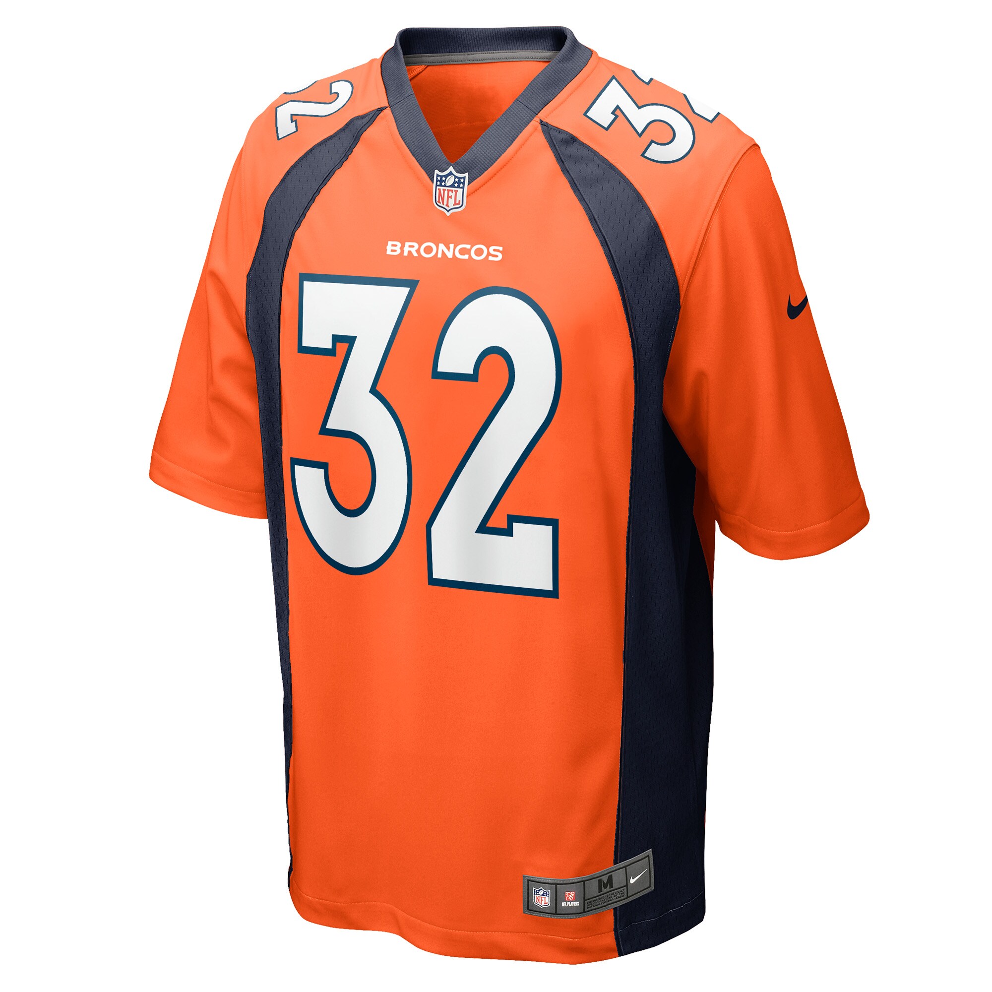 Denver Broncos Delarrin Turner-Yell Orange Game Player NFL Jersey Men's