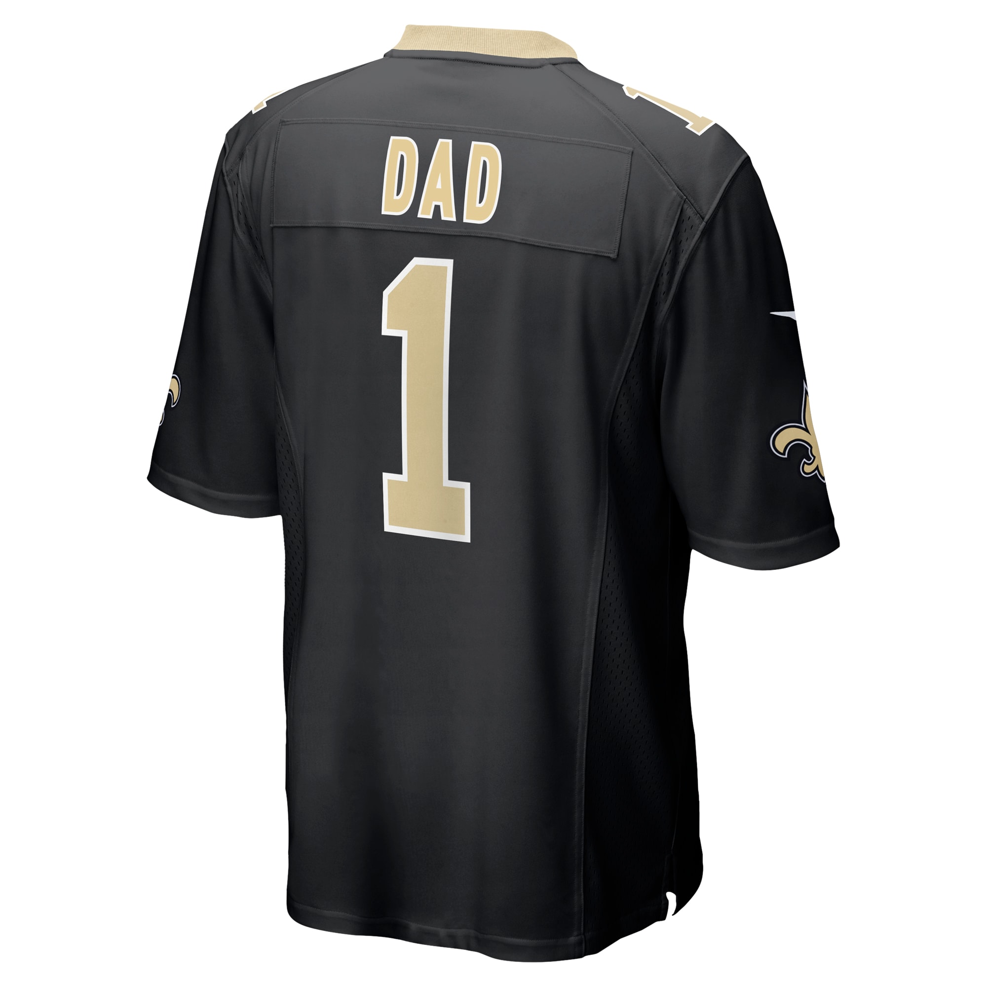 New Orleans Saints Number 1 Dad Black Game NFL Jersey Men's