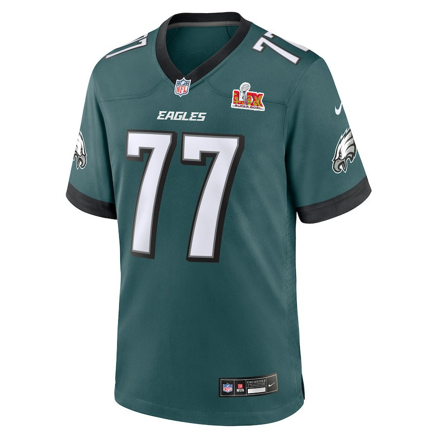 Mekhi Becton #77 Philadelphia Eagles Super Bowl LIX Midnight Green NFL Jersey Men's