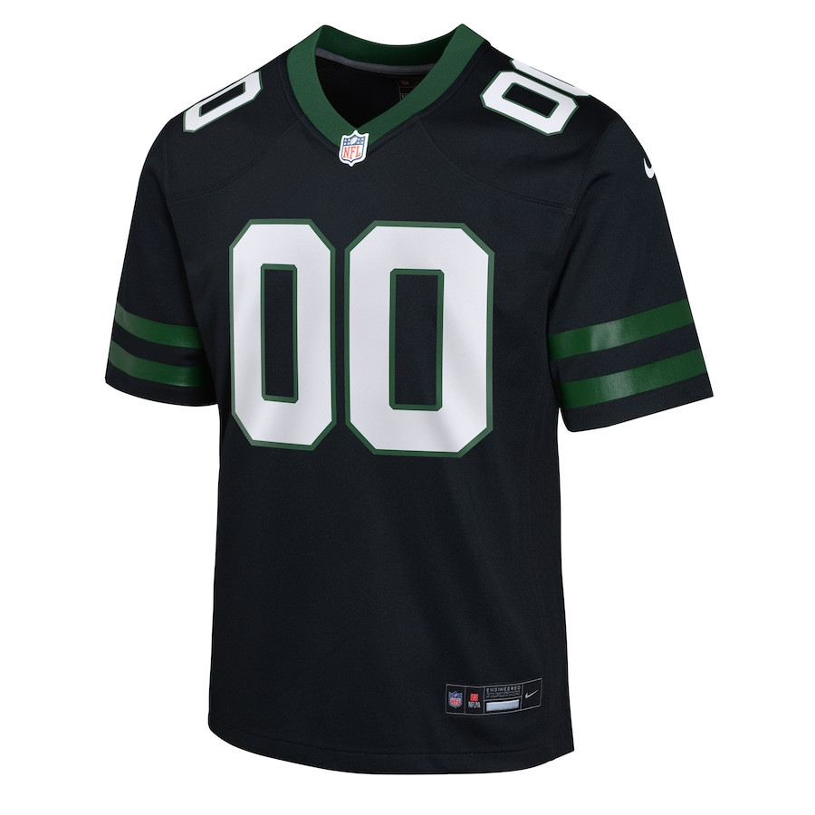 New York Jets Game Custom , Legacy Black NFL Jersey Youth