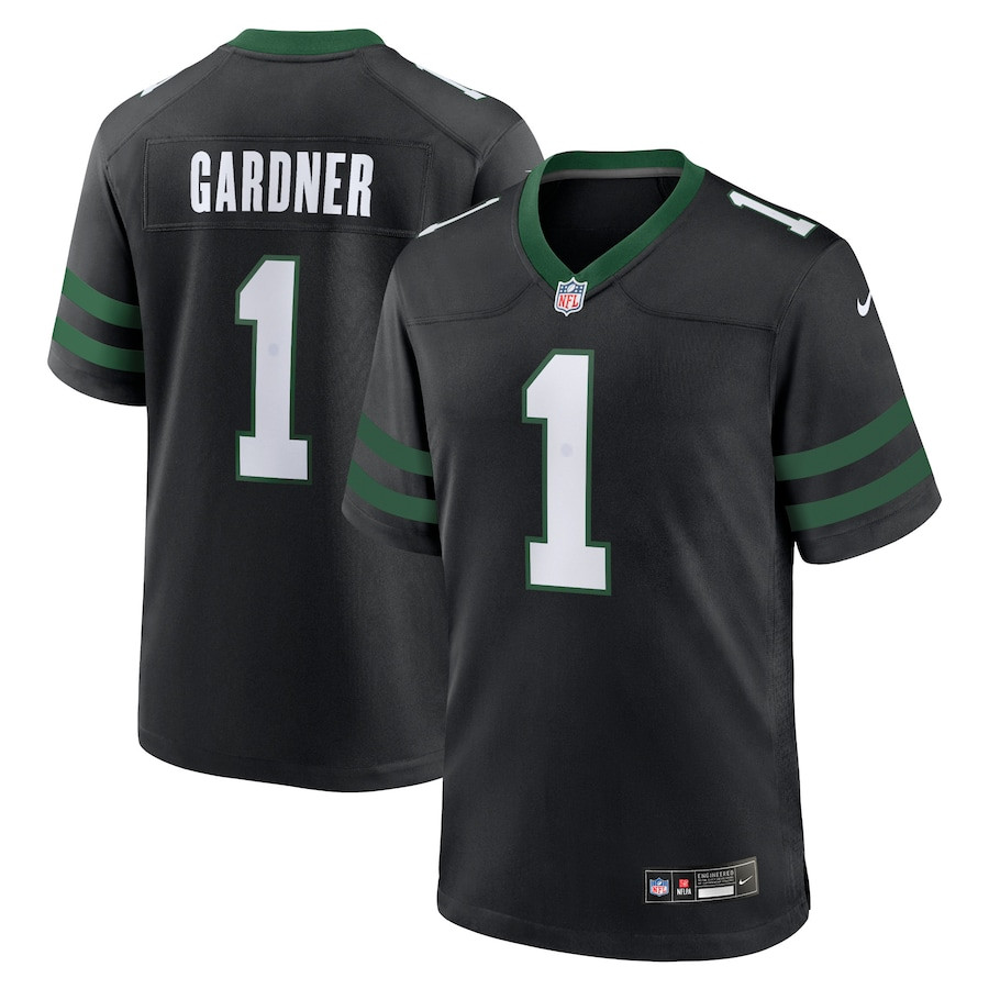 Ahmad Sauce Gardner 1 New York Jets Alternate Game Legacy Black NFL Jersey Men's