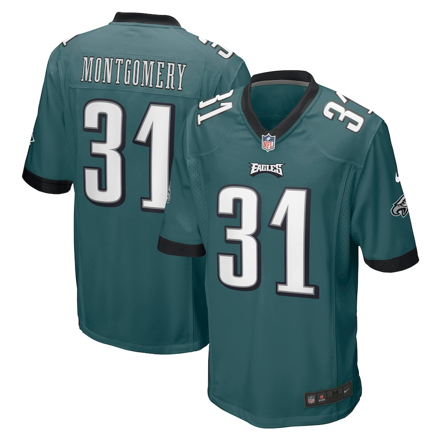 Wilbert Montgomery 31 Philadelphia Eagles Retired Midnight Green NFL Jersey Men's