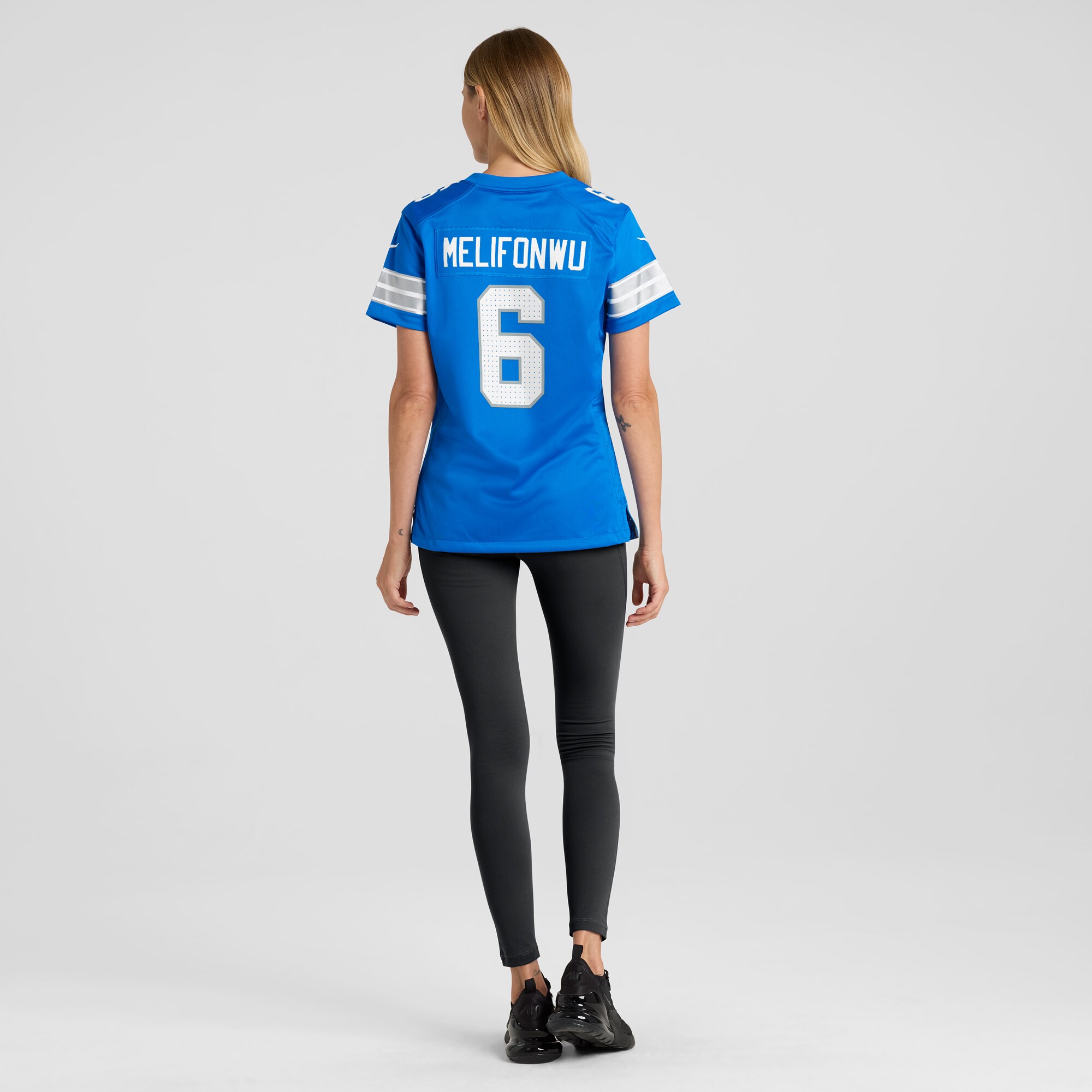 Detroit Lions Ifeatu Melifonwu Blue Team Game NFL Jersey Women's