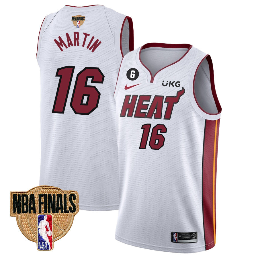 Caleb Martin 16 Miami Heat Final Champions 2023 Swingman White NBA Jersey Men's