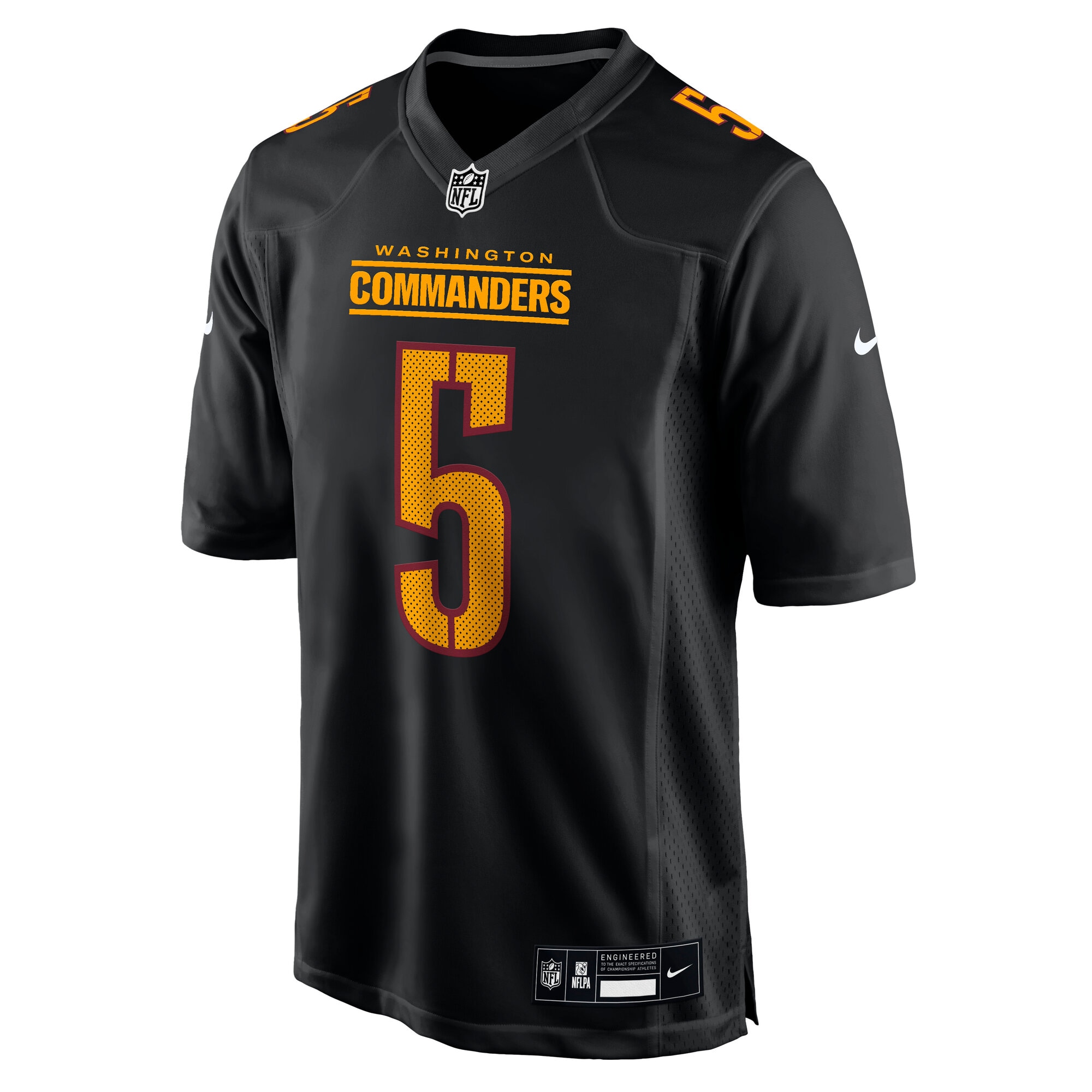 Washington Commanders Jayden Daniels Carbon Black Fashion NFL Jersey Men's