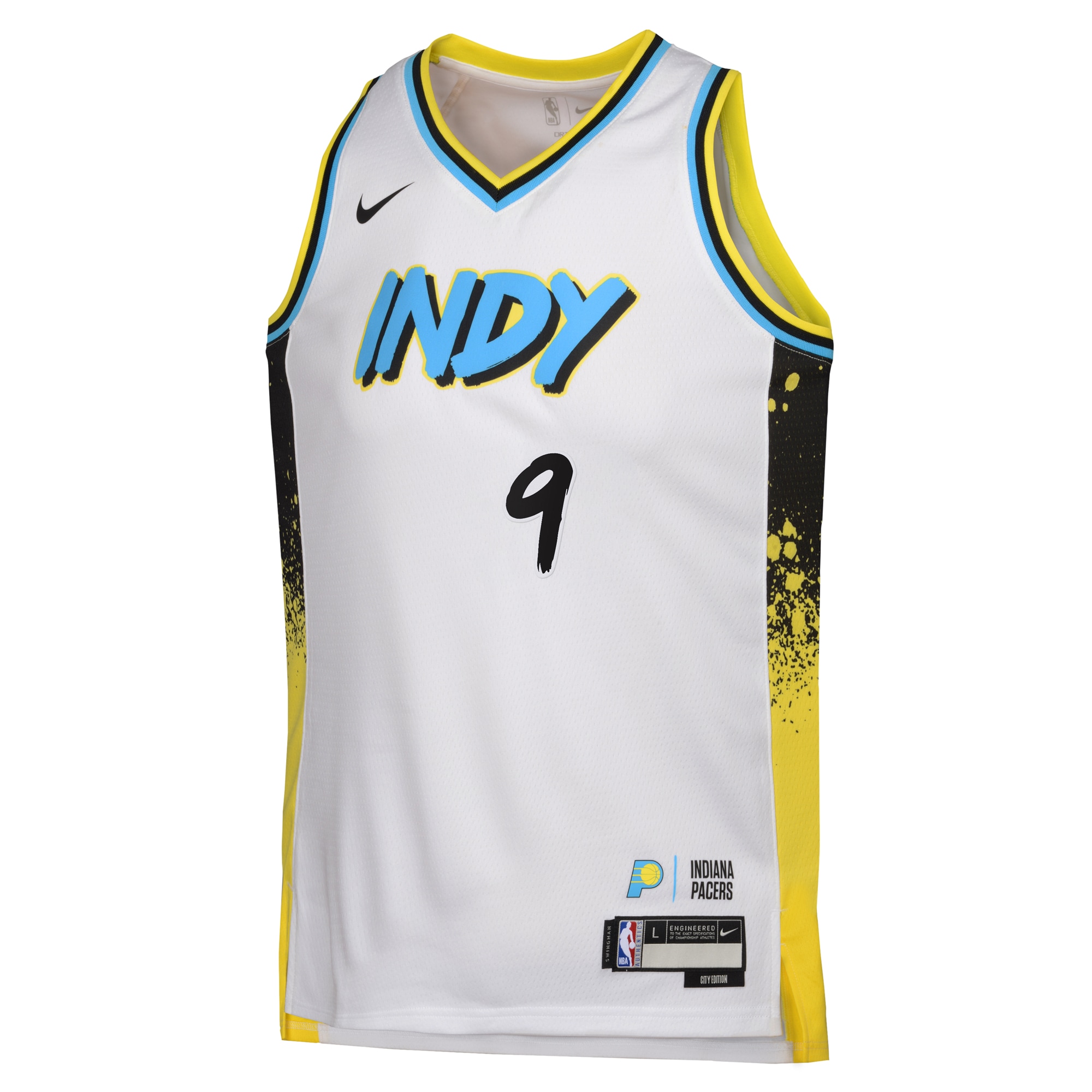 Camiseta City Edition Swingman de los Indiana Pacers 2024 Blanco T.J. McConnell Juvenil NBA Jersey Men's