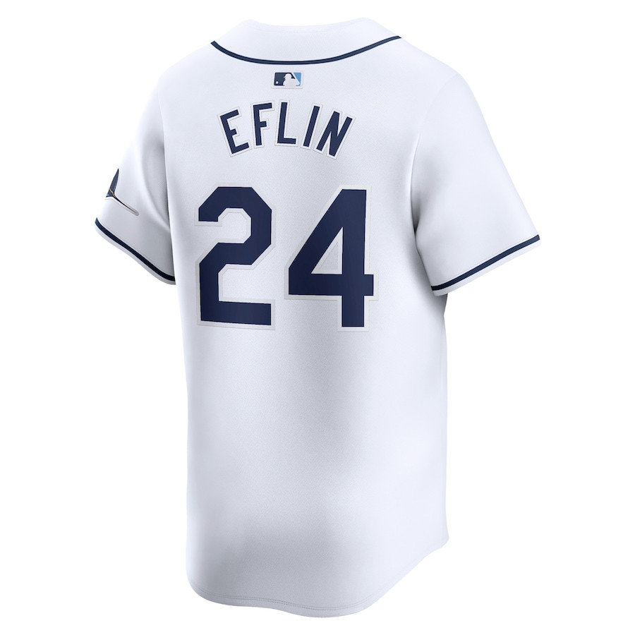 Zach Eflin 24 Tampa Bay Rays Home Limited Player White MLB Jersey Men's