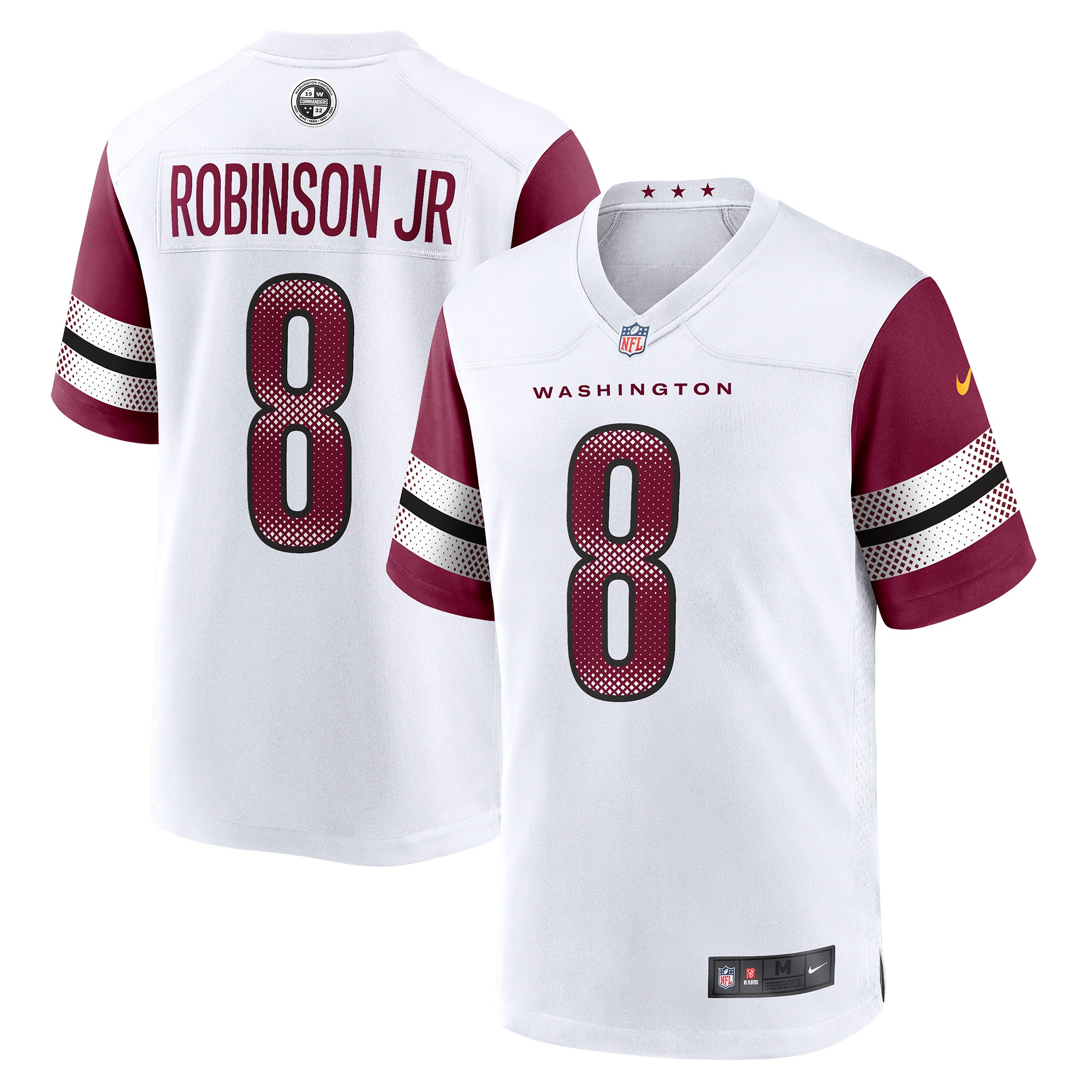 Washington Commanders Brian Robinson Jr. White Away Game Player NFL Jersey Men's
