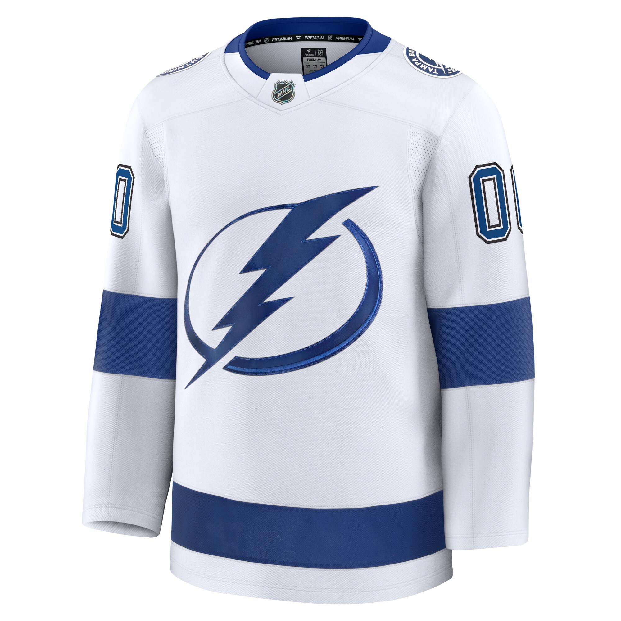 Tampa Bay Lightning White Away Premium Custom NHL Jersey Men's